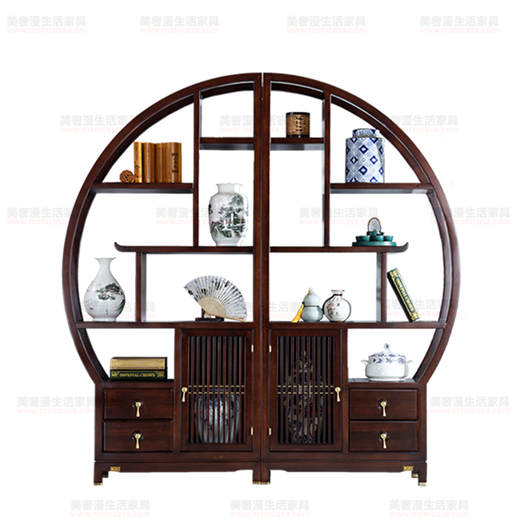 美奢漫新中式金絲檀木博古架ZSK006#