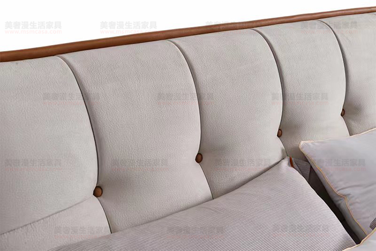 美奢漫意式極簡臥室科技布軟床XM-D6307A#